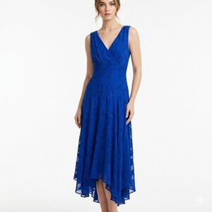 Elegant Blue Sleeveless Dress